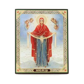 NKlaus Maria Schutz Wooden Icon 10 x 12 cm Christian Orthodox 11415
