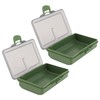 Fishing Tackle Box 2Pcs Multiple Compartments Box Organizer for Fishing