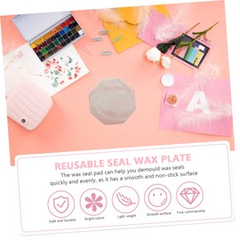 Hohopeti Marble Pattern Wax Seal Pad Heat Resistant Coaster for Durable Kitchen Protection Non Stick Seal Wax Plate for Home and Crafts Design