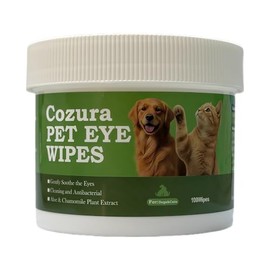 Cozura Pet Eye Wipes for Dogs & Cats – 100 Count | Gently Removes Tear Stains, Eye Discharge, Crust, Dirt & Odor | Soft Hypoallergenic Pads for Eyes, Wrinkles & Facial Folds
