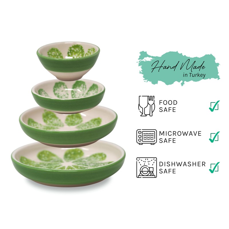 Blue Whale Gifts Lime Green Ceramic Serving Bowls & Dishes