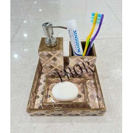 Modern Bathroom Set - Bathroom Soap Dispenser Toothbrush Holder Soap Dish Tray
