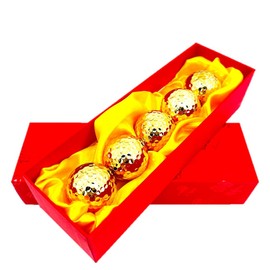 ST TS Golf Competition, Prize, Lucky Box, Golf Balls, Gold, Set of 5, Gold Balls, Luxurious, Gift Present