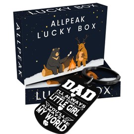 Allpeak Dad Gifts from Daughter - Cute Fahter Keyring Dad Birthday Gifts, Daddy Birthday Gifts, Step Dad Gifts, Presents for Dad, Stepdad Gifts, Dad Christmas Xmas Gifts, Christmas Xmas Gifts for Dad