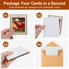 300 Packs 3.5x4.7 Inch Corrugated Cardboard Sheets, Premium White Corrugated