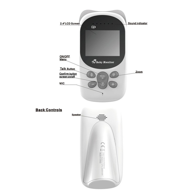 2.4in LCD Baby Monitor Wireless Dual Way Intercom Monitoring Camera