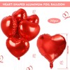 Heart Foil Balloons, Pack of 24, Heart Balloons Wedding, Heart