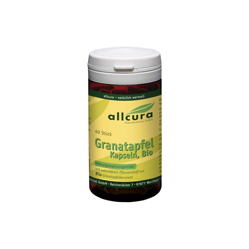allcura Pomegranate Capsules Organic Pack of 60 Capsules