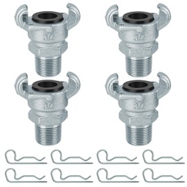 JIOTAR Carbon Steel 3/4" NPT Chicago Fitting - 4 Pack Universal Coupling Air Hose Fittings