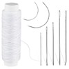 32 Yards Waxed Thread with Leather Hand Sewing Needles,150D Flat