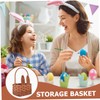 LABRIMP Cute Rabbit Ears Easter Egg Basket Lightweight Woven Storage