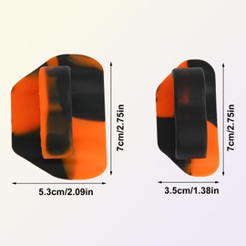 lasuroa 2pcs Golf Training Grip Aid, 2 Sizes Silicone Golf Swing Training Tools Posture Practice Accessories for Golfer Beginner (Black Orange)