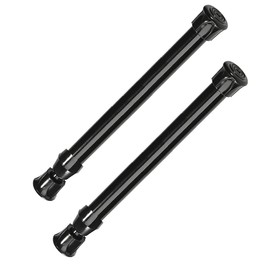 2 Pack Small Tension Rods 12 in to 20 Curtain Rods in Extendable Width Spring Cupboard Bars for Window,Wardrobe, Kitchen Utensils and Cabinet Without Drilling Adjustable