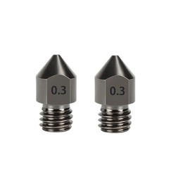 SIUTEC® Premium MK8 Hardened Steel/Hardened Steel, Nozzle/Nozzle, 0.3 mm, Pack of 2, Compatible with Ender, CR6, CR10S, X5SA, A8, for 1.75 mm Filament