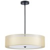 VONLUCE 3-Light Drum Chandeliers, 20" Pendant Light Fixture with 2-Layer