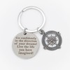 TRIXES Compass Keyring Go Confidently in The Direction of Your