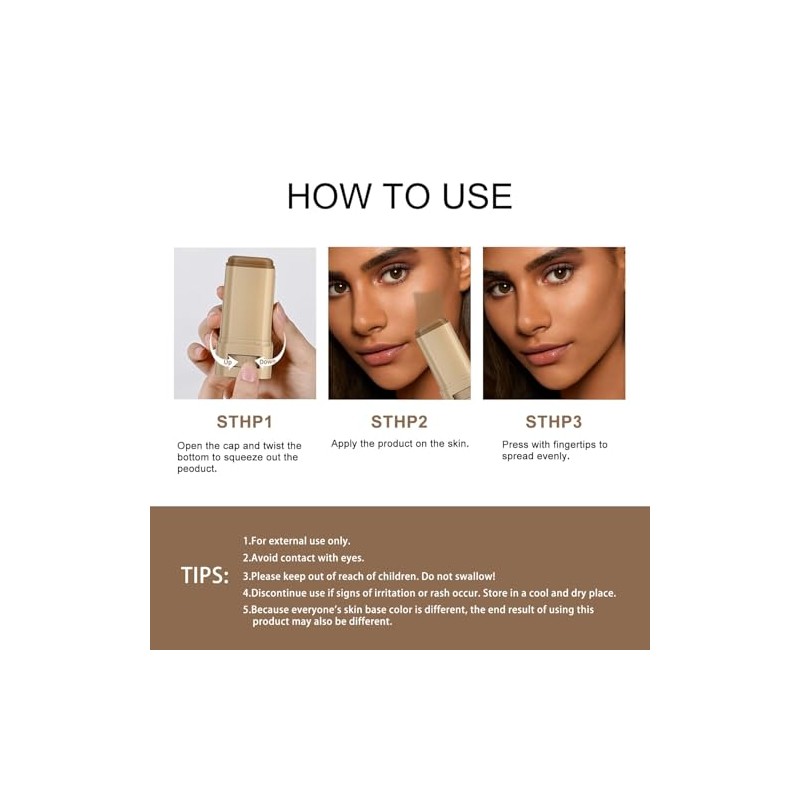 Timlife Unidades Base Maquillaje Barra Bálsamo Belleza Sérum Tinte Piel