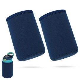2pcs Cup Cover Holder for Contigo Aubrey, 4.3 x 2.7 x 2.7inch Reusable Cup Sleeve bottle boot Cold Hot Beverages Drinks for Contigo Aubrey 14oz Bottles (Blue)