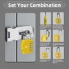 SISAV 4 Digit Combination Lock,Gym Padlock,Outdoor Combination Padlock,Suitable for School