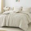 Andency Beige Tufted Comforter Set King(104x90Inch), 3 Pieces(1 Boho Comforter,