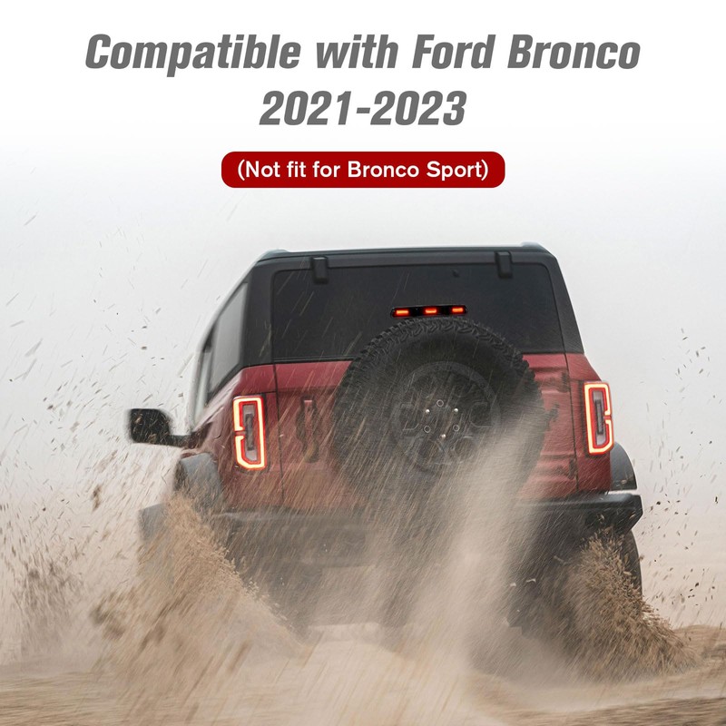 LitMiRaCle LED Third Brake Light Replacement for Ford Bronco 2021