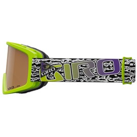 Giro Blok Ski Goggles - Snowboard Goggles for Men & Youth - Ano Lime Wildstyle Strap with VIVID Petrol Lens