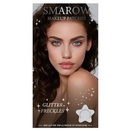 Glitter Freckles, All-in-One Glitter Kit (10count Including 7designs 5 Colors) for Body and Face Sparkle Fake Freckles Festival Outfits for Women Ren Faire Rave Sports Concert Party