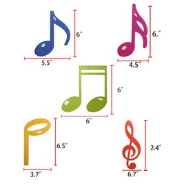 HOWAF Music Note Multi Coloured Hanging Swirls Decorations(30Pack), Party Spiral Garland Ceiling Decoration for Concert Party, Wedding, Birthday Party Decorations Supplies Ornaments