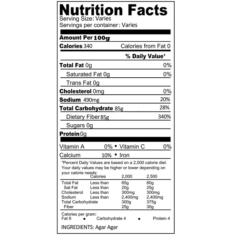 Agar Agar Powder (2 OZ) | Premium Quality | Healthy