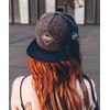 Blackskies Snapback cap, black, brown, grey wool screen, unisex premium