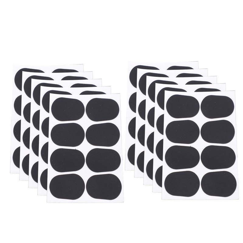 80Pcs Sax Mouthpiece Pad Silicone Black Cushion Patches Wind Instrument
