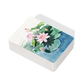 LIGHTWISH Mini Watercolor Sketchbook Square 60pcs 9x13cm Fine (Hot Press) 300gsm Travel Loose Leaf for Watercolor Sketching