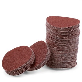 LEONTOOL Sanding Discs 3 Inches 60 Grit Hook and Loop Sandpaper 100Pcs Sanding Pad NO-Hole Aluminum Oxide Random Orbital Sander