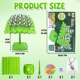 kykake Panda Balance Game Toys,Balance Game Tree Two-Player Parent-Child Interactive Family Tabletop Puzzle Montessori Toy,Frogs Board for Kids and Adults (Panda)