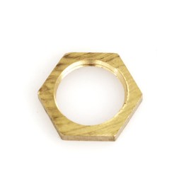 Lock Nut heyous 4pcs Brass Pipe Fitting 3/8" NPT Female - 3/8 Inch NPT Hex Lock Nut for Plumbing, Water and Garden Connection