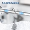 Titanker Shower Curtain Hooks Rings, Rust-Resistant Metal Shower Curtain Hooks