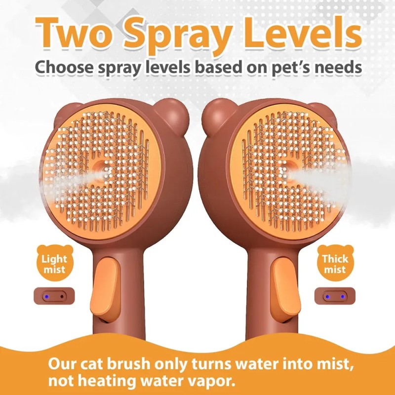 Cepillo De Vapor Para Gatos Con 2 Niveles De Pulverización