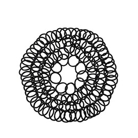 Women's Girls' Elastic No-Metal Hairband Hair Tie 120 Piece Set, Black