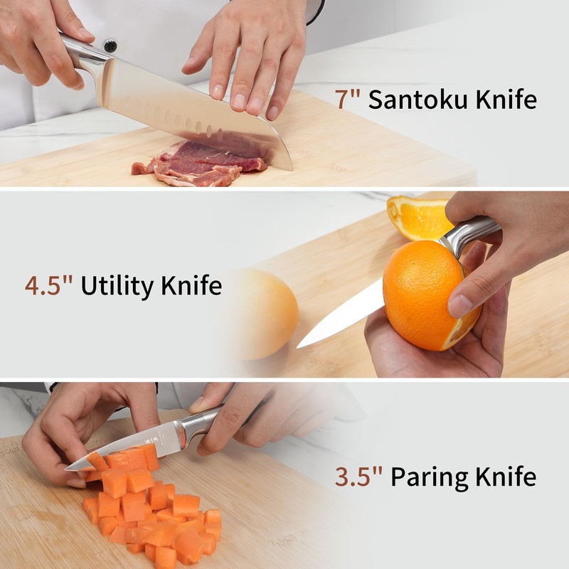 ZHANG XIAO QUAN SINCE 1628 15Pcs Knife Block Set,kitchen knife