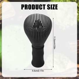 Lyyxjsltd Resin Matcha Whisk, 4.53x2.17in Reusable Matcha Whisk Brush Easy to Clean Matcha Stirrer Green Tea Brush Chasen for Stirring Making Tea (Black)