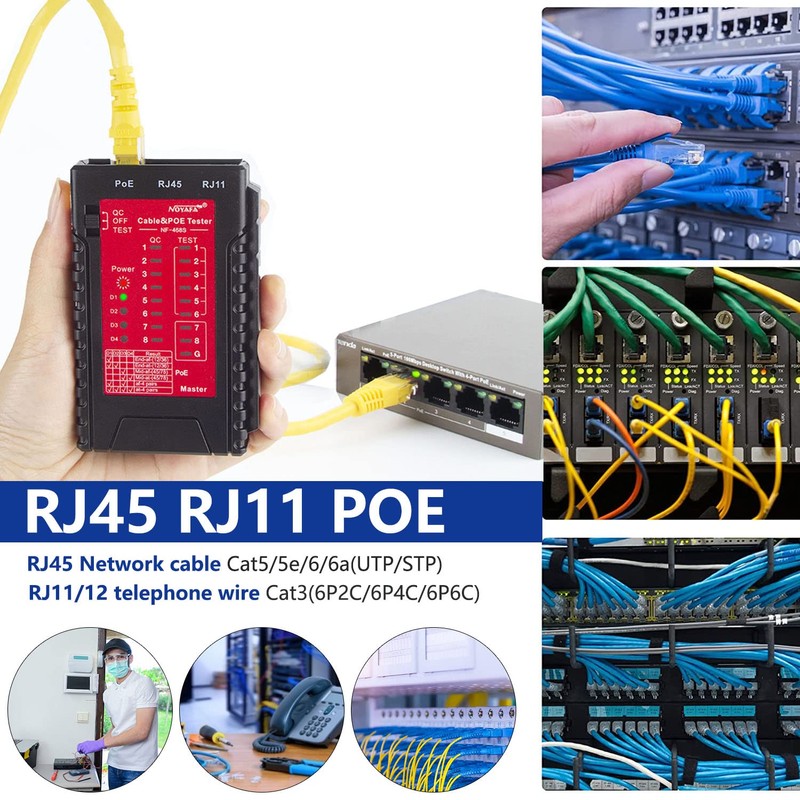 NF-468s Network Cable Tester, Ethernet Tester,Cable Mapper, Check Continuity -RJ45,
