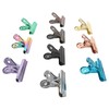 10PCS Colorful Metal Hinge Clips Multifunctional File Money Clamps for