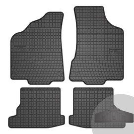 FROGUM EL Toro Rubber Mats All Year Round Set of Car Floor Mats for Volkswagen Polo III 1999-2001 | Durable Rubber Material | 1.5 cm Protective Edge