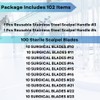 100 Pcs Sterile Blades #10#11#12#14#15#16#20#21#22#23 with #3#4 Stainless Steel Scalpel