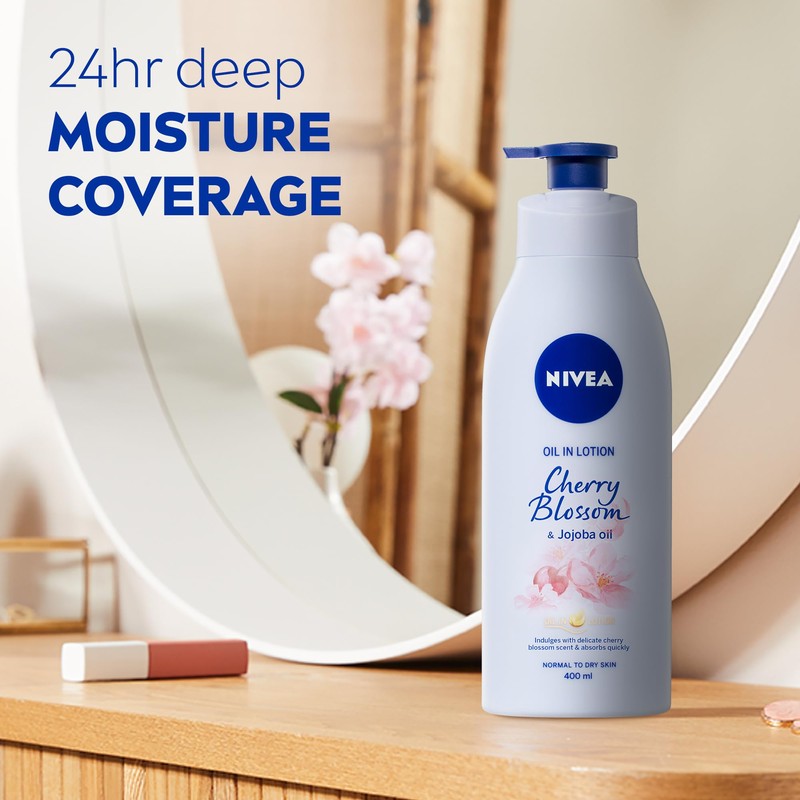 NIVEA Oil Infused Body Lotion with Cherry Blossom and Jojoba