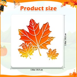 HOWAF 16pcs Autumn Stencils Autumn Leaves Decorations Stencils for Crafts Reusable, Maple Leaves stencils for Painting DIY Arts autumn Crafts for Kids Thanksgiving Fall Decorations on Window Wall