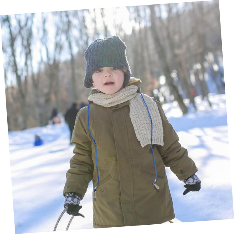 LIFKOME Kids Winter Gloves Black Toddler Glove Straps Mitten Clips