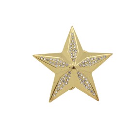 Men Women Fashion Belt Buckle Biker Gold Metal Texas Lone Star Western TX Hood