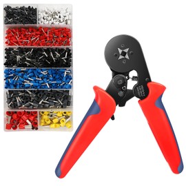 Miiepls Miiepls Crimpzangen Aderendhlsen Set, Kabelschuhe Set mit Zange 1250 Stck, Kabelschuhzange Crimpzange, Presszange, Aderendhlsen Zange 0,25-10 mm2 Ergonomischer Griff Crimp Tool