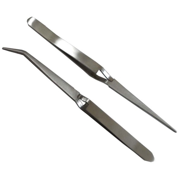 ToolUSA Premium Straight & Curved Cross Lock Tweezers Kit: KIT-S8567